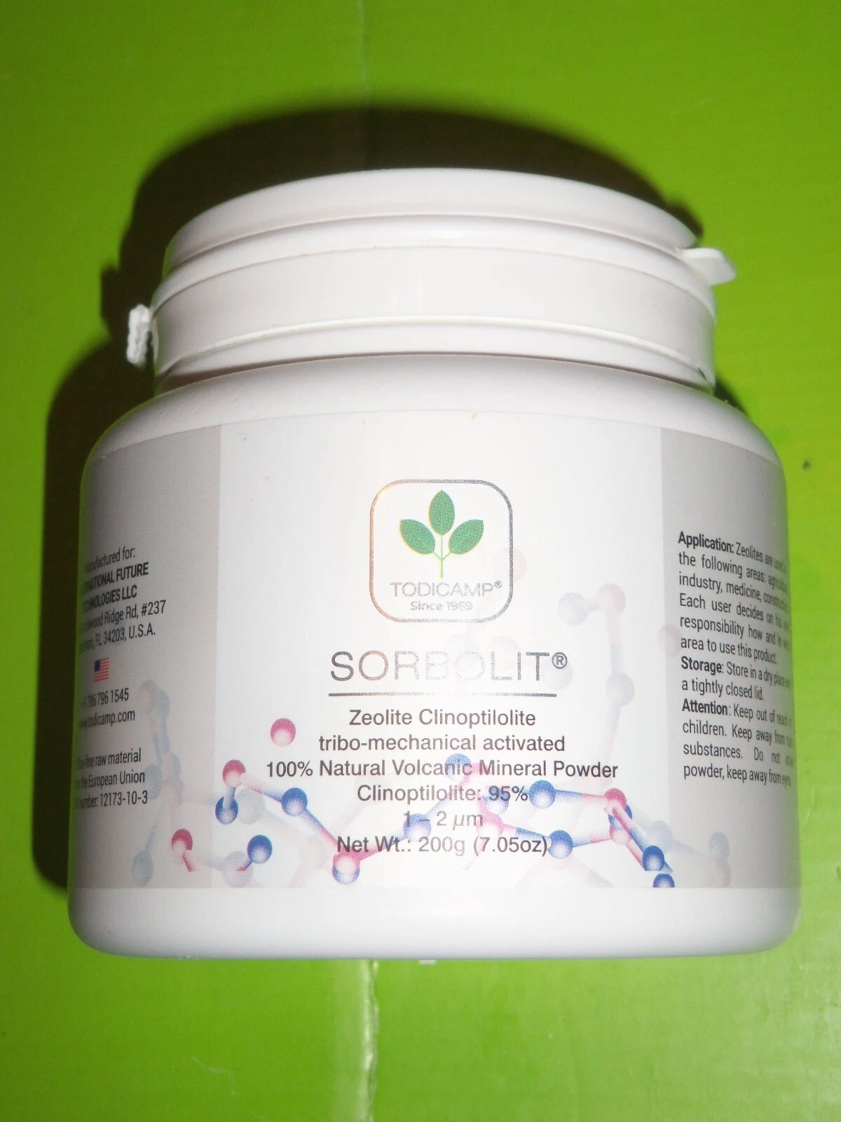 TODICAMP Sorbolit Zeolite Clinoptilolite Volcanic Mineral Powder, 200g (7.05oz)