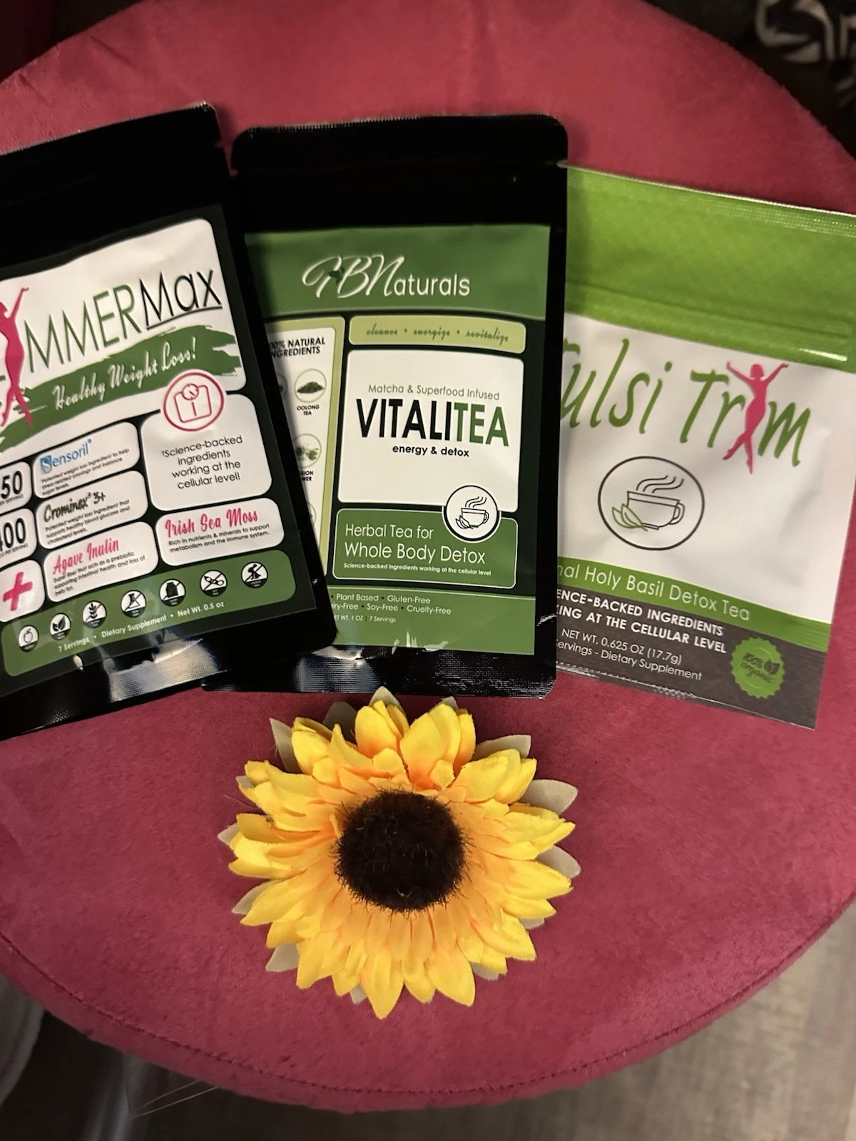 3 Bundle - Slimmer Max Powdered Supplement VitaliTea Energy & detox Tea