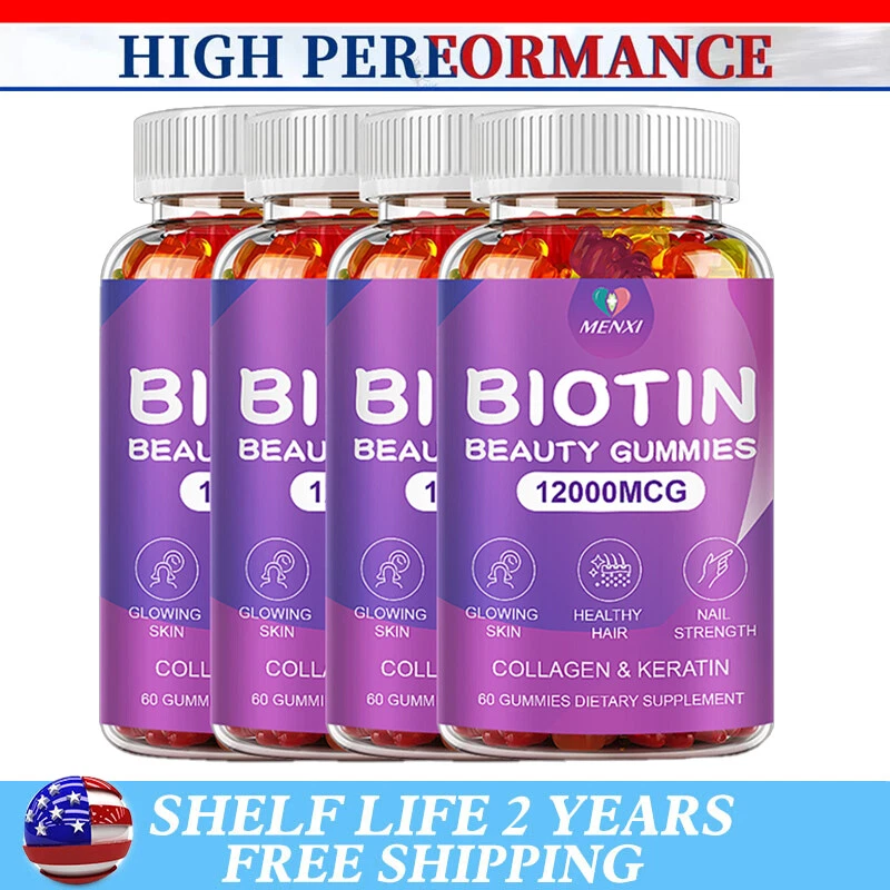 Biotin & Collagen Gummy Vitamins for Hair, Skin, and Nails Extra Strength Gummy