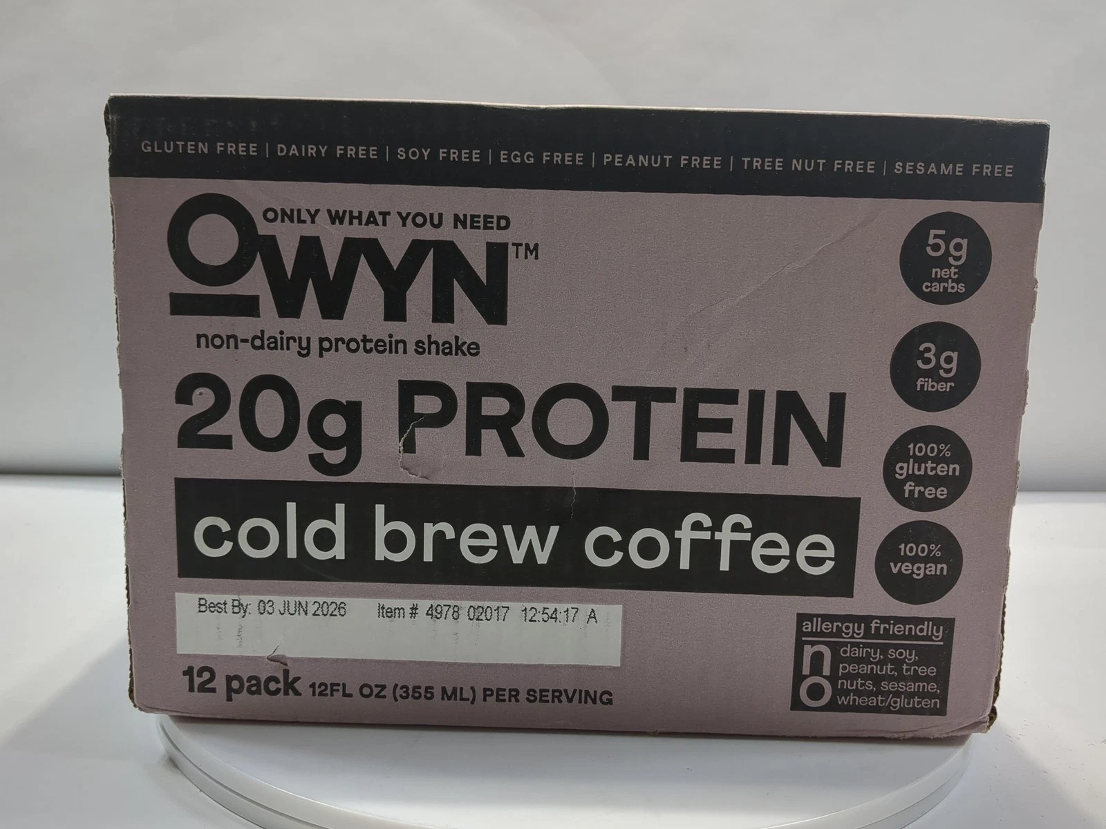 *2026-6-3* Owyn Only What You Need Vegan Plant-based Protein Shake, Cold Brew