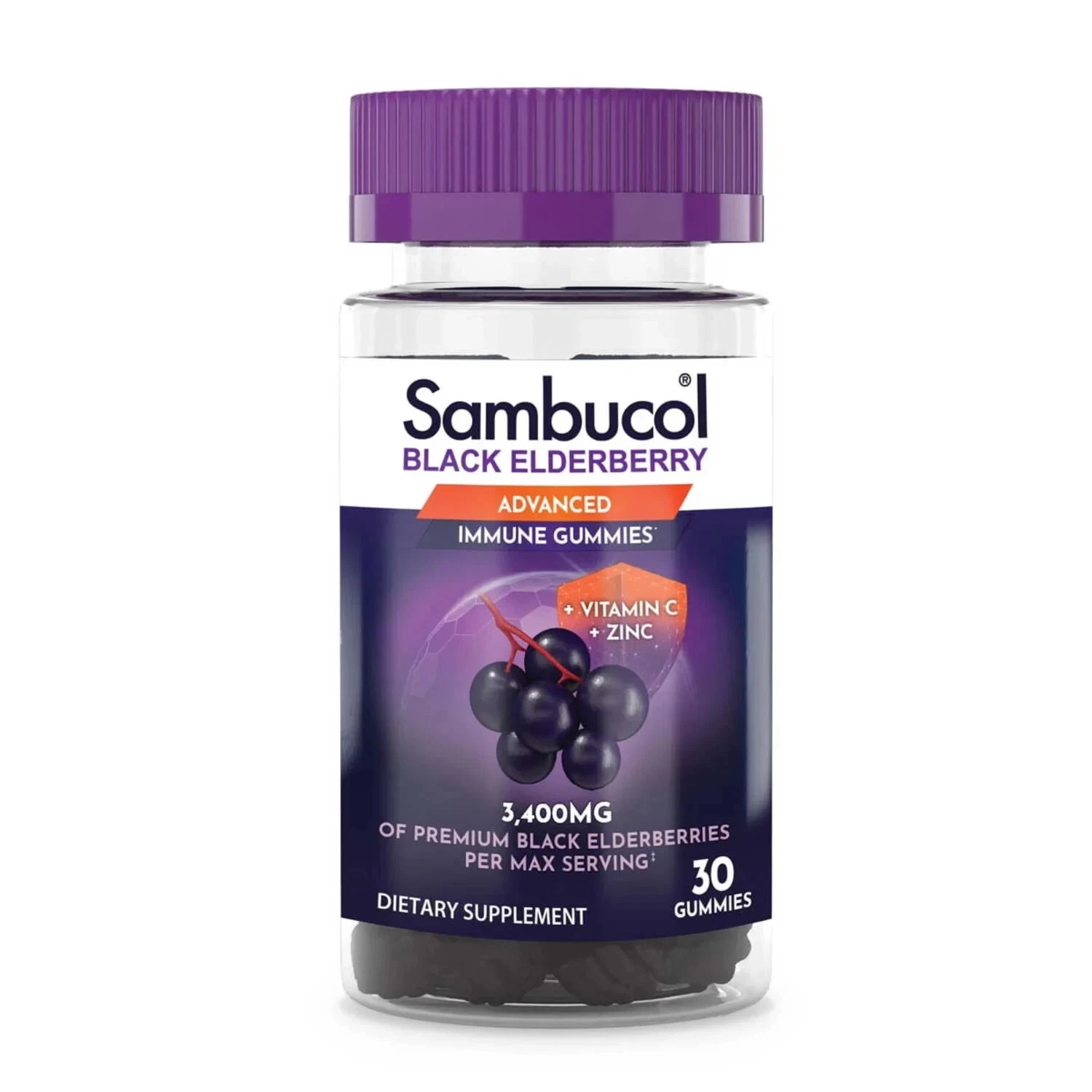 Sambucol Black Elderberry Immune Support Gummies- 30 Count
