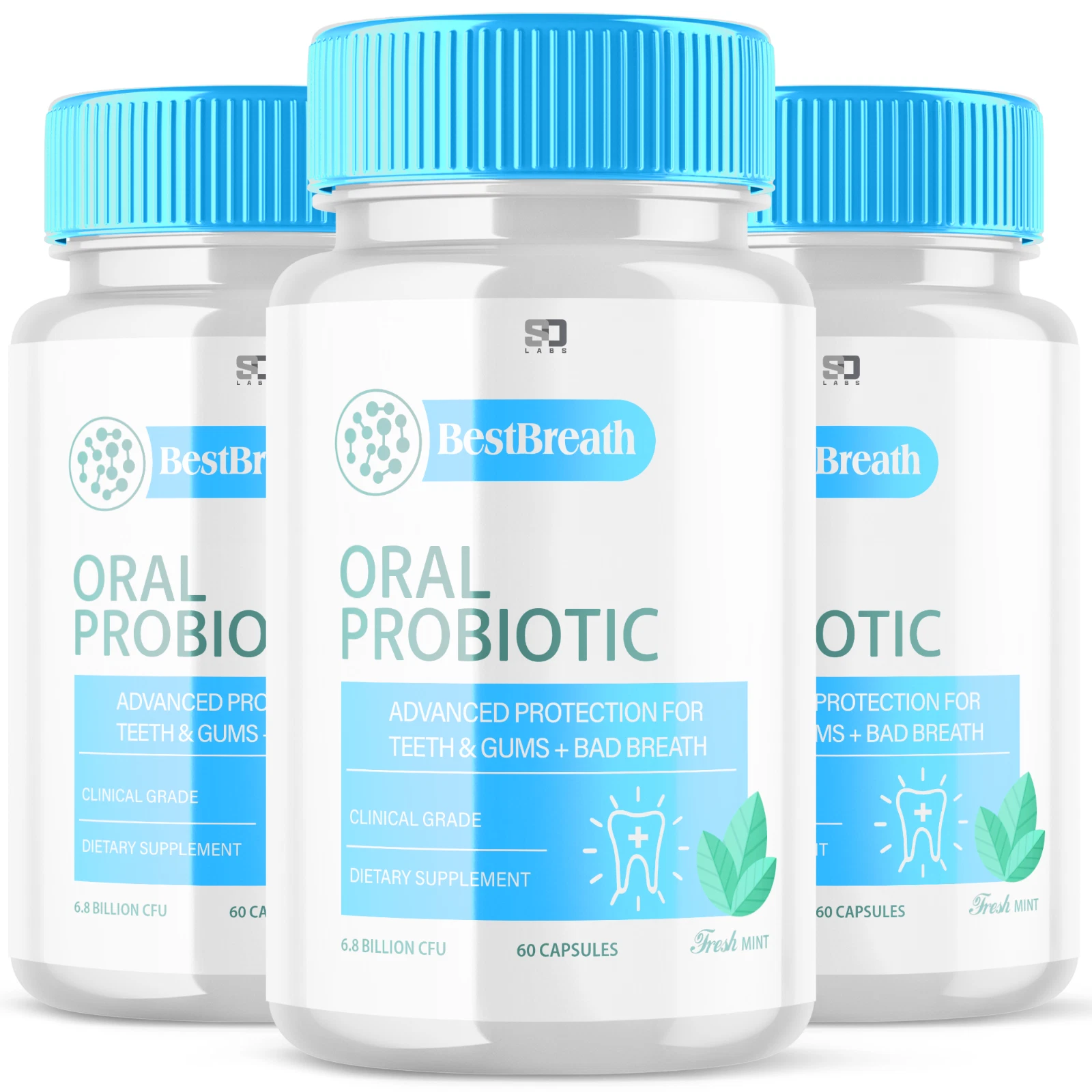 [285692639350] (3 Pack) Best Breath Oral Probiotic, BestBreath Gum Teeth Health (180 Capsules)