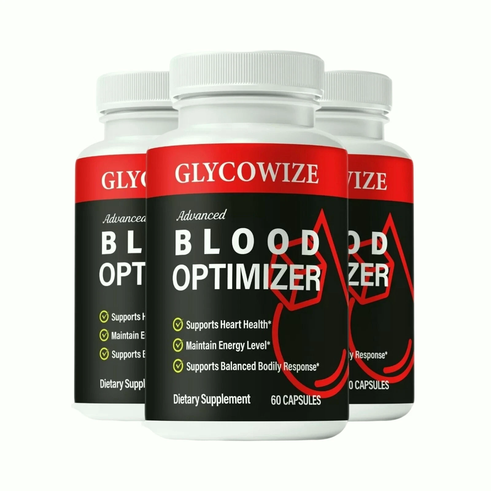 3-Pack Glycowize Blood Optimizer - Glyco Wize Blood Support Pills (180 Capsules)