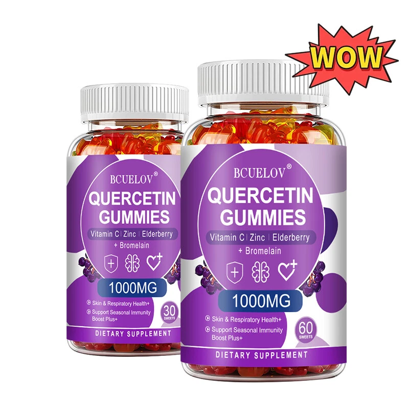 Quercetin 1000mg Capsules Antioxidant Immune Support Anti-Aging Vegan 30/60 ct