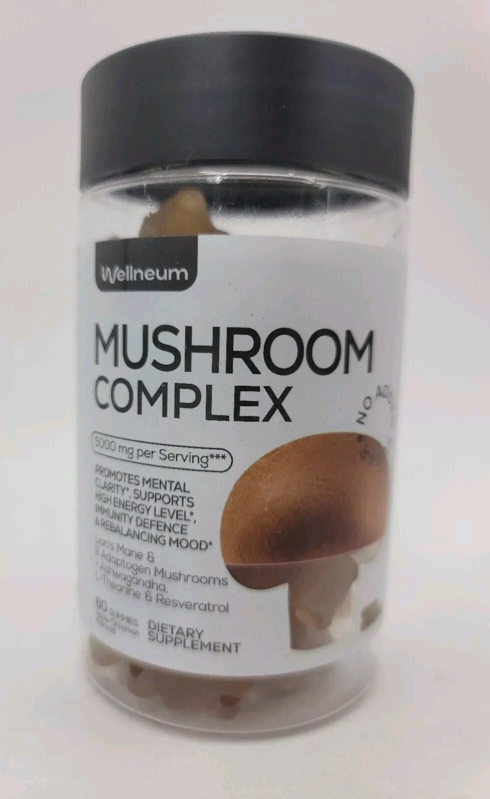 Mushroom Extract Complex Gummies Lions Mane Ashwagandha Focus Memory Immunity