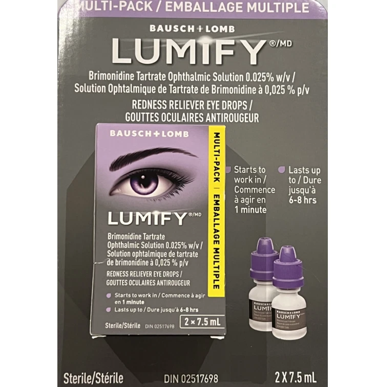 Lumify Redness Reliever Eye Drops 2 pack - 7.5 ML each CANADA