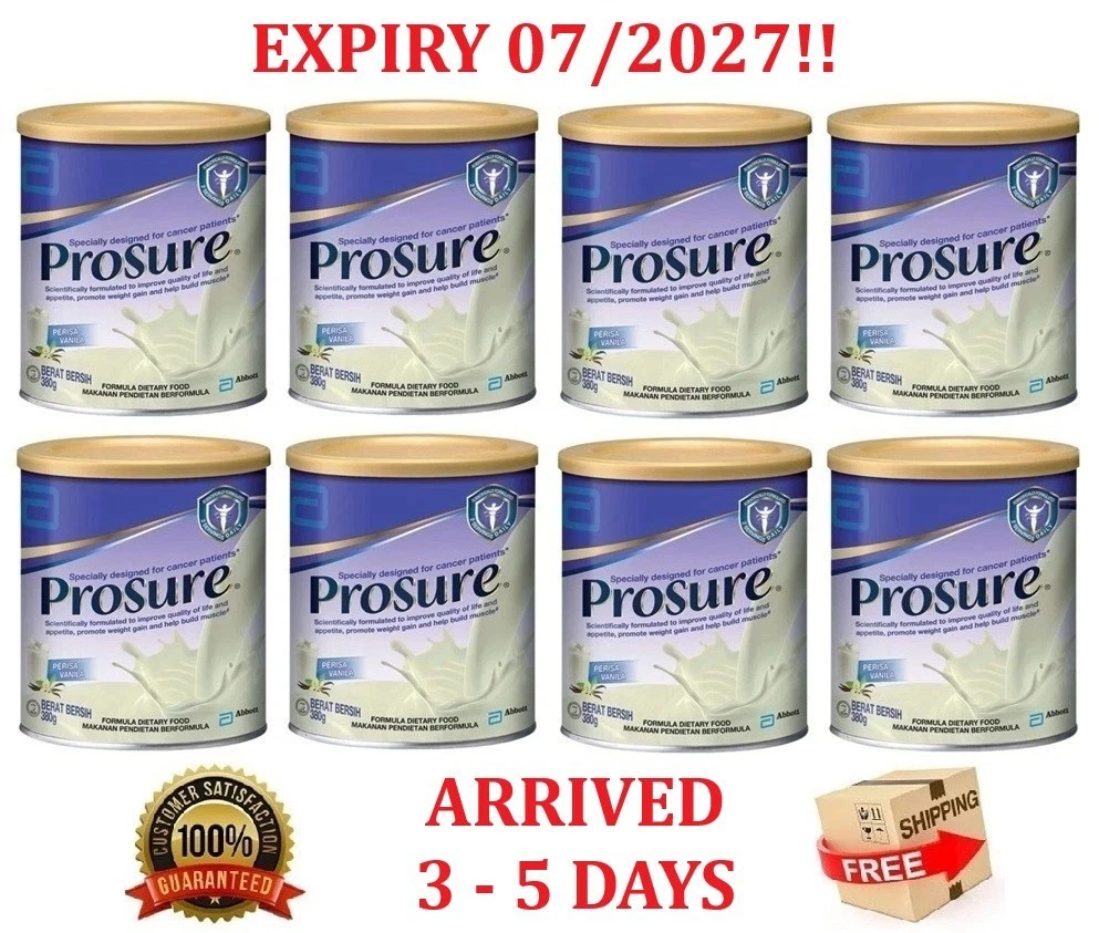 8x Abbott Pro Sure Milk Improve Appetite High Protein Prebiotic EPA 380g Vanilla