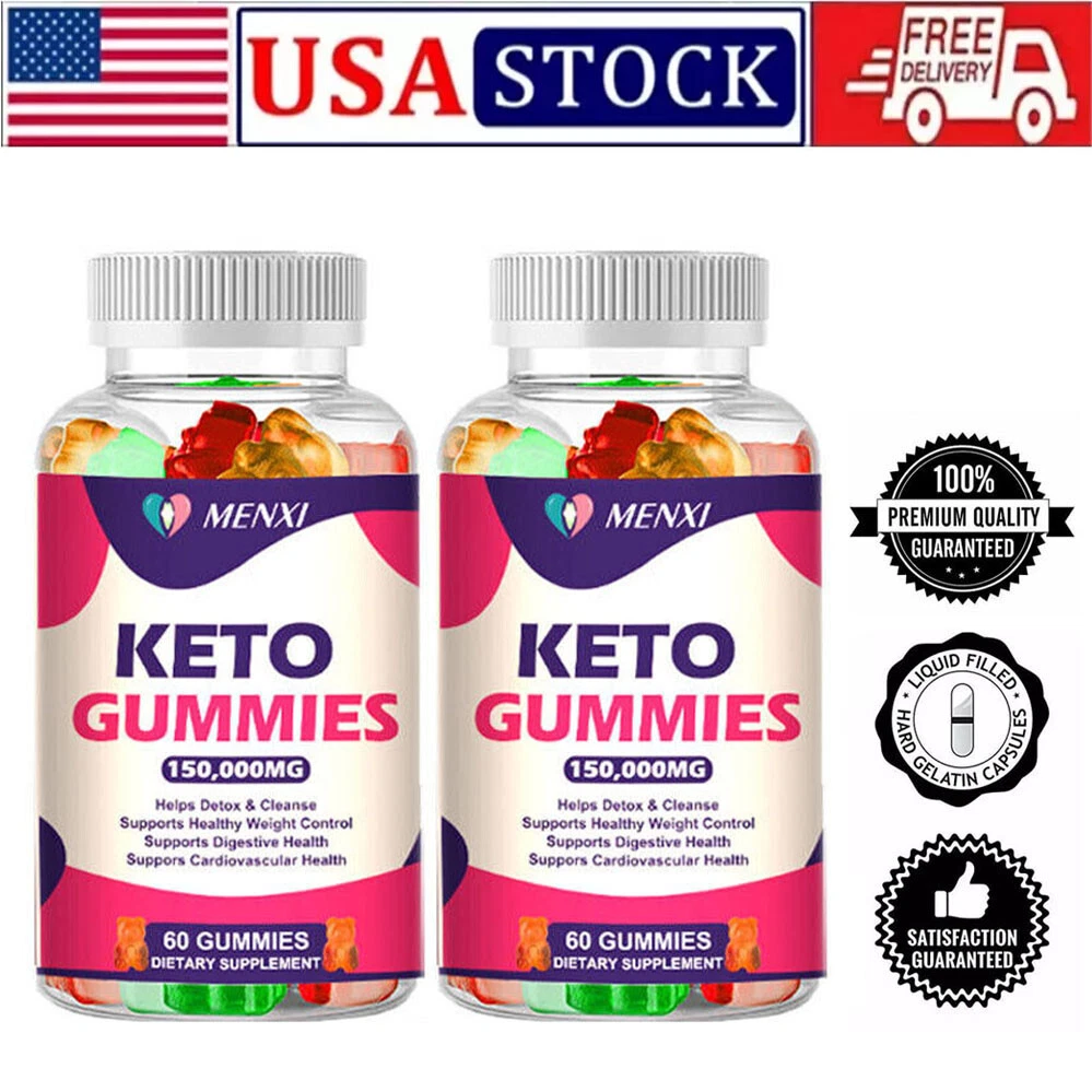 2PCS Keto ACV Gummies 15000MG Weight Loss Fat Burner Detox Appetite Suppressant