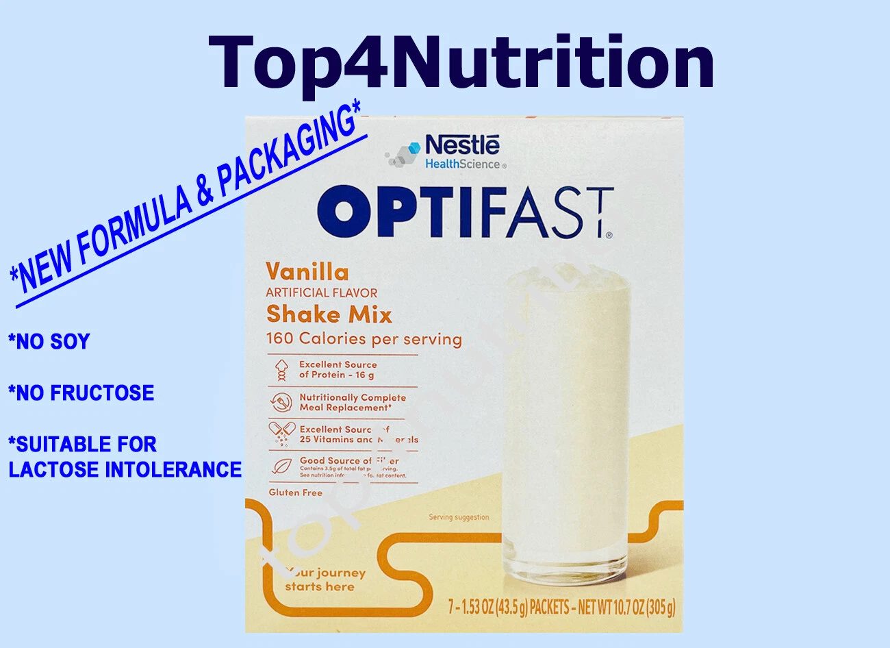 NEW FORMULA OPTIFAST POWDER SHAKES | VANILLA | 10 CARTONS | MIX AND MATCH