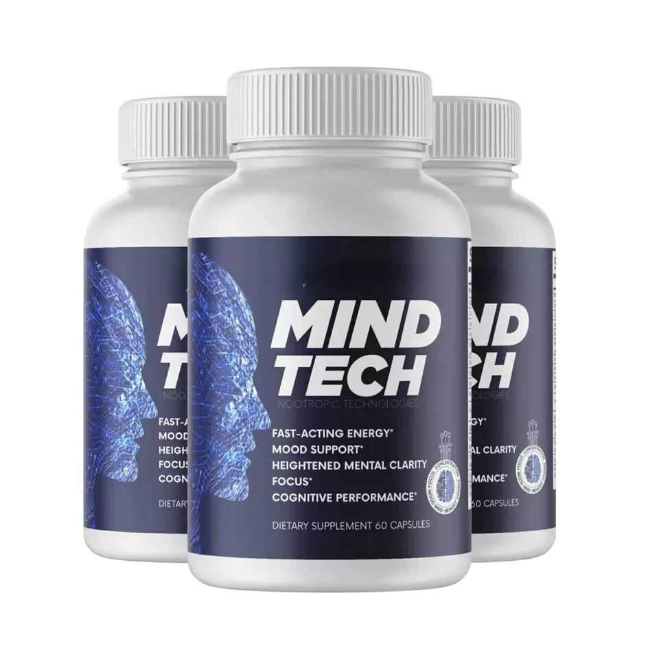 Mind Tech Mental Focus Memory Support Dietary Supplement (180 Capsules) 3-Pack