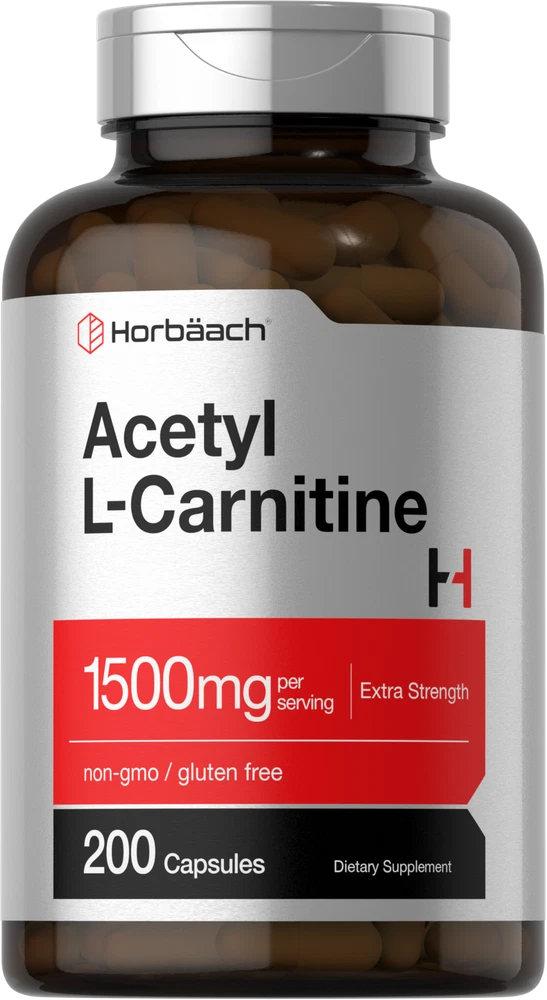 Acetyl L-Carnitine 1500mg | 200 Capsules | ALCAR | by Horbaach
