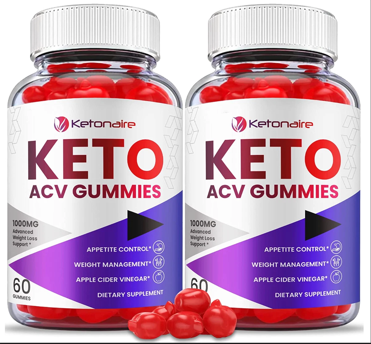 (2 BOTTLES) OFFICIAL* Ketonaire Keto ACV Gummies: Weight Loss Supplement