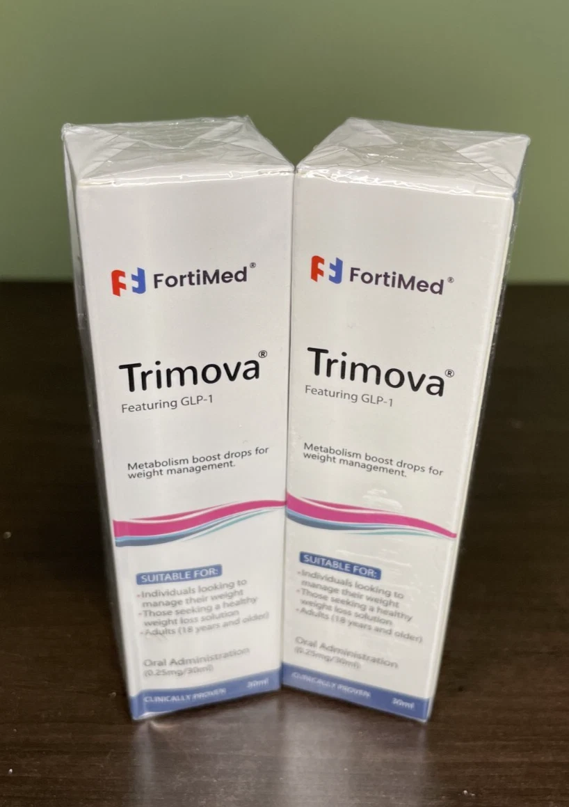 FORTIMED TRIMOVA FEATURING GLP-1 METABOLISM BOOST WEIGHT MANAGMENET LOT OF 2