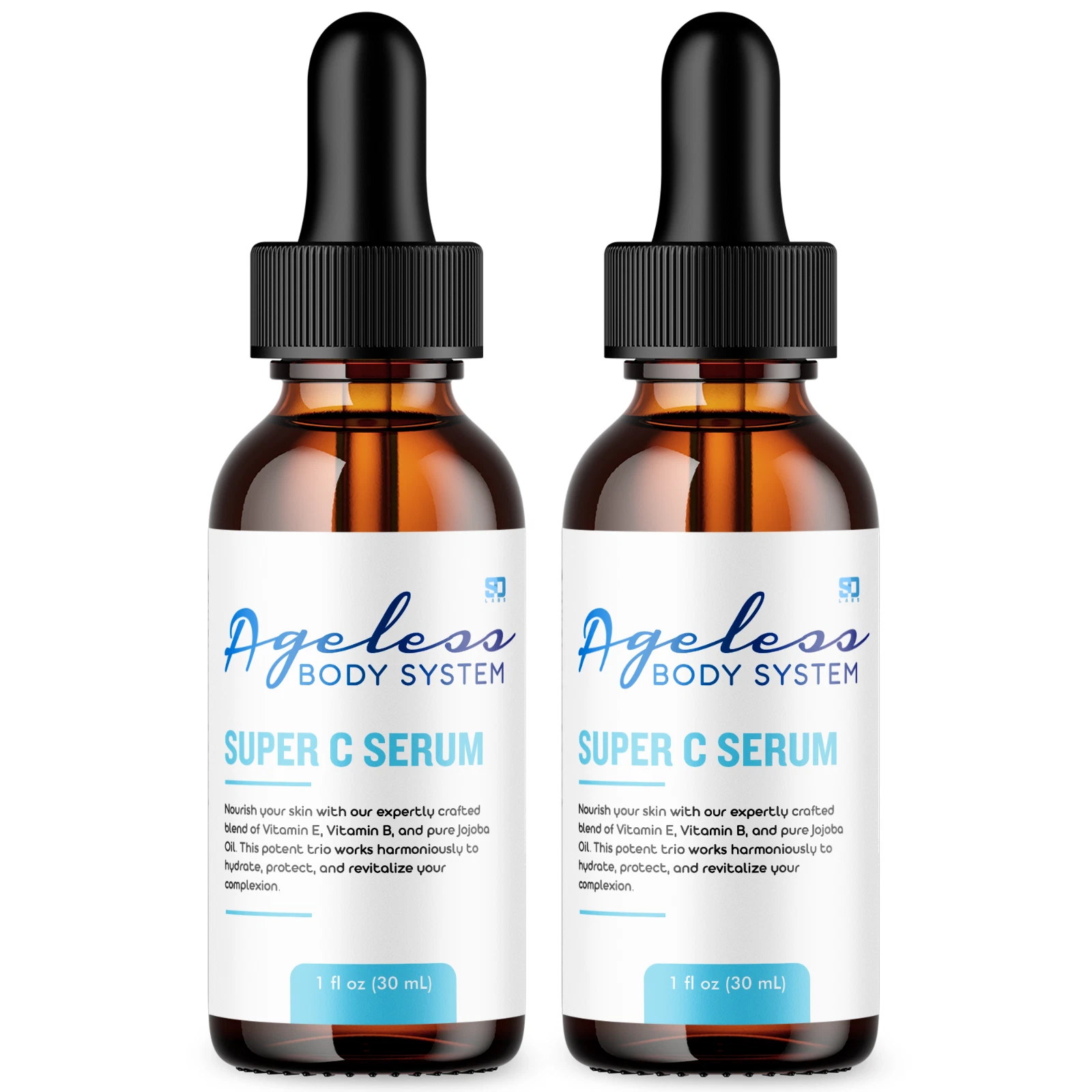 [286043021892] Ageless Body System Super C Serum Support Hydration & Skin Nourishment (2 Pack)