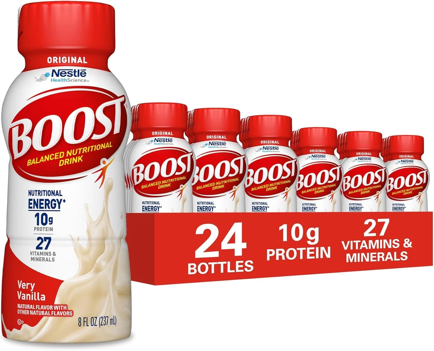 (24 Pack) BOOST Original Balanced Nutritional Protein Drink, Very Vanilla, 8 Oz