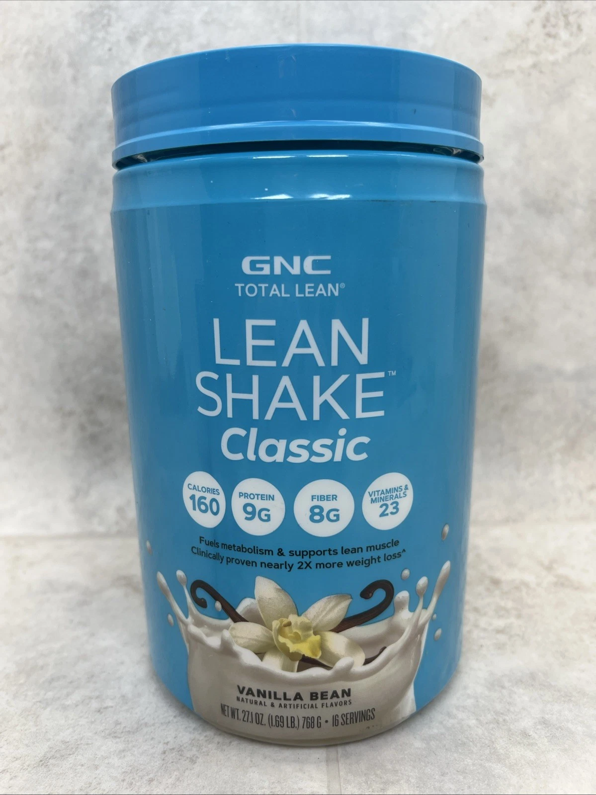 GNC Total Lean Lean Shake Classic Vanilla Bean 1.69LB - 16 Servings- EXP 9/2027