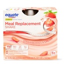 Equate Meal Replacement Shake, Strawberries & Cream, 11 Fl Oz, 6 Count Fast ship