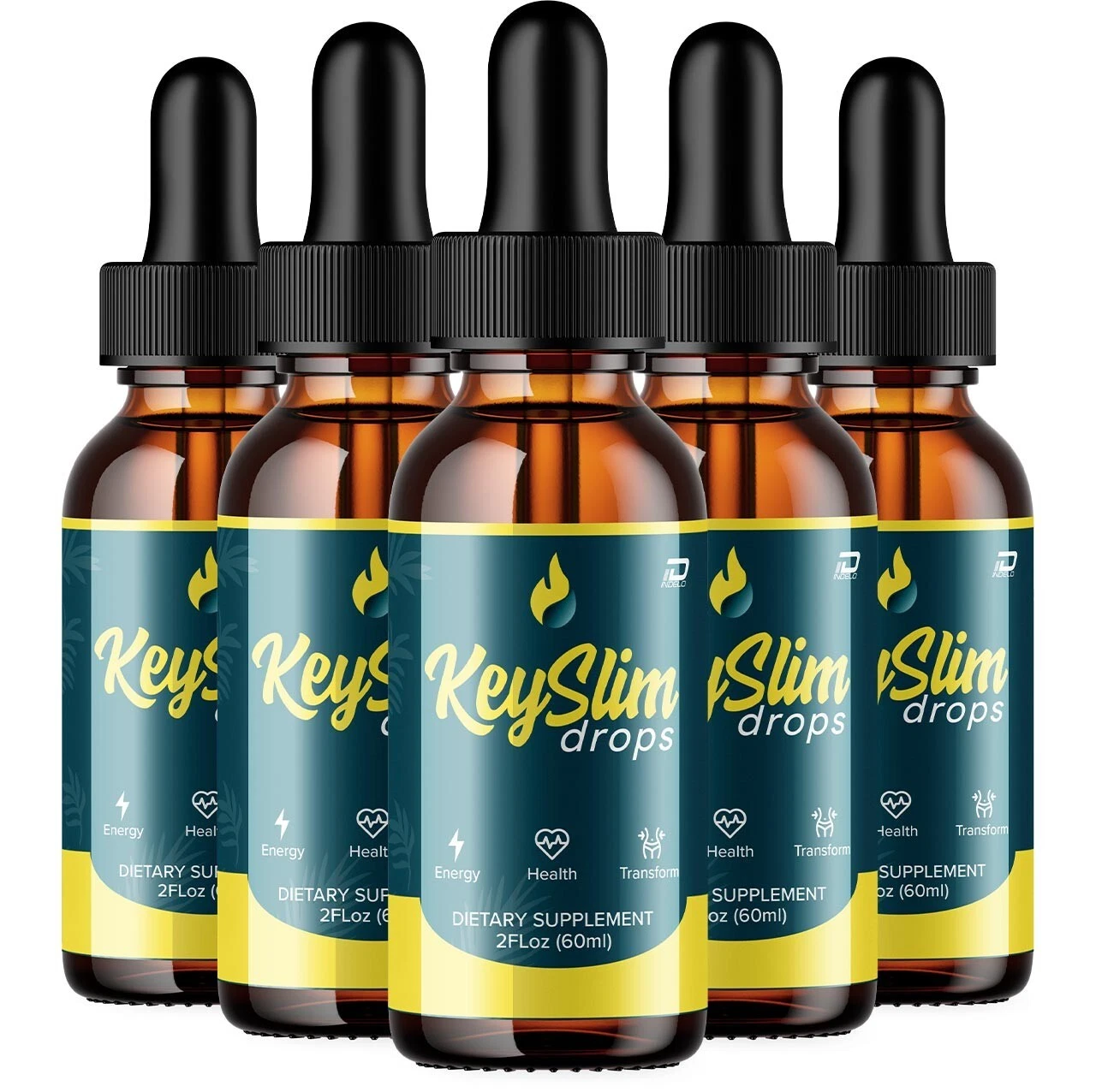 (5 Pack) KeySlim Metabolism Drops Liquid Supplement-Key Slim Weight Management