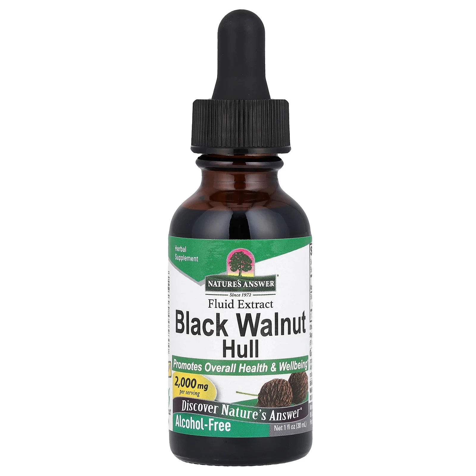 [134843085554] Nature s Answer Black Walnut Alcohol-Free 2000 mg 1 fl oz 30 ml Alcohol-Free,