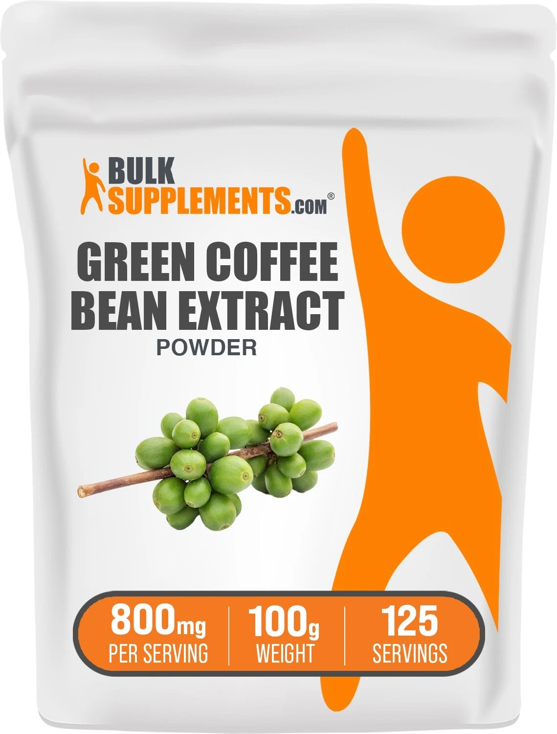 BulkSupplements Green Coffee Bean Extract Powder 100g - 800mg Per Serving
