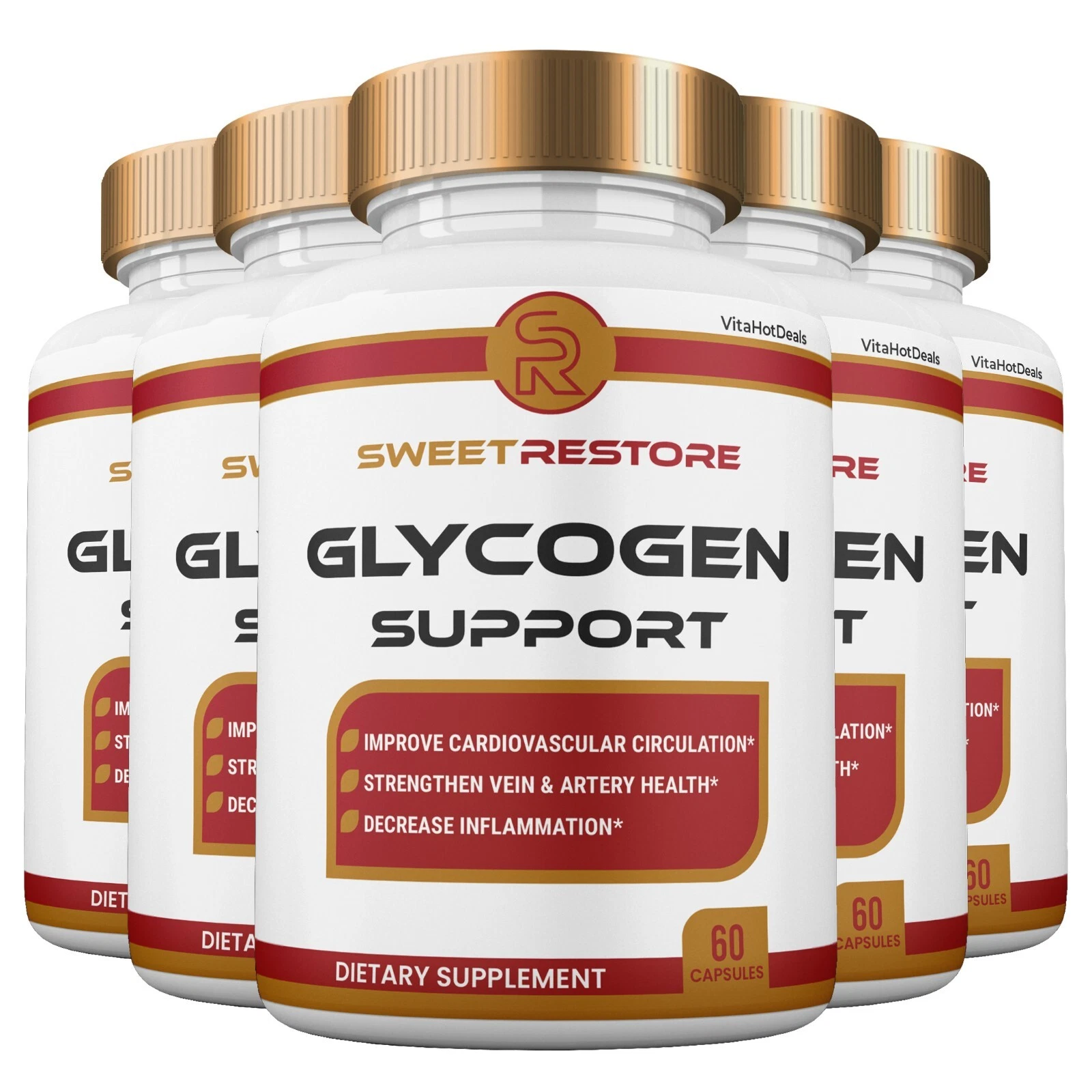 Sweet Restore Glycogen Support Capsules, Max Strength Glyco Pills (5 Pack)