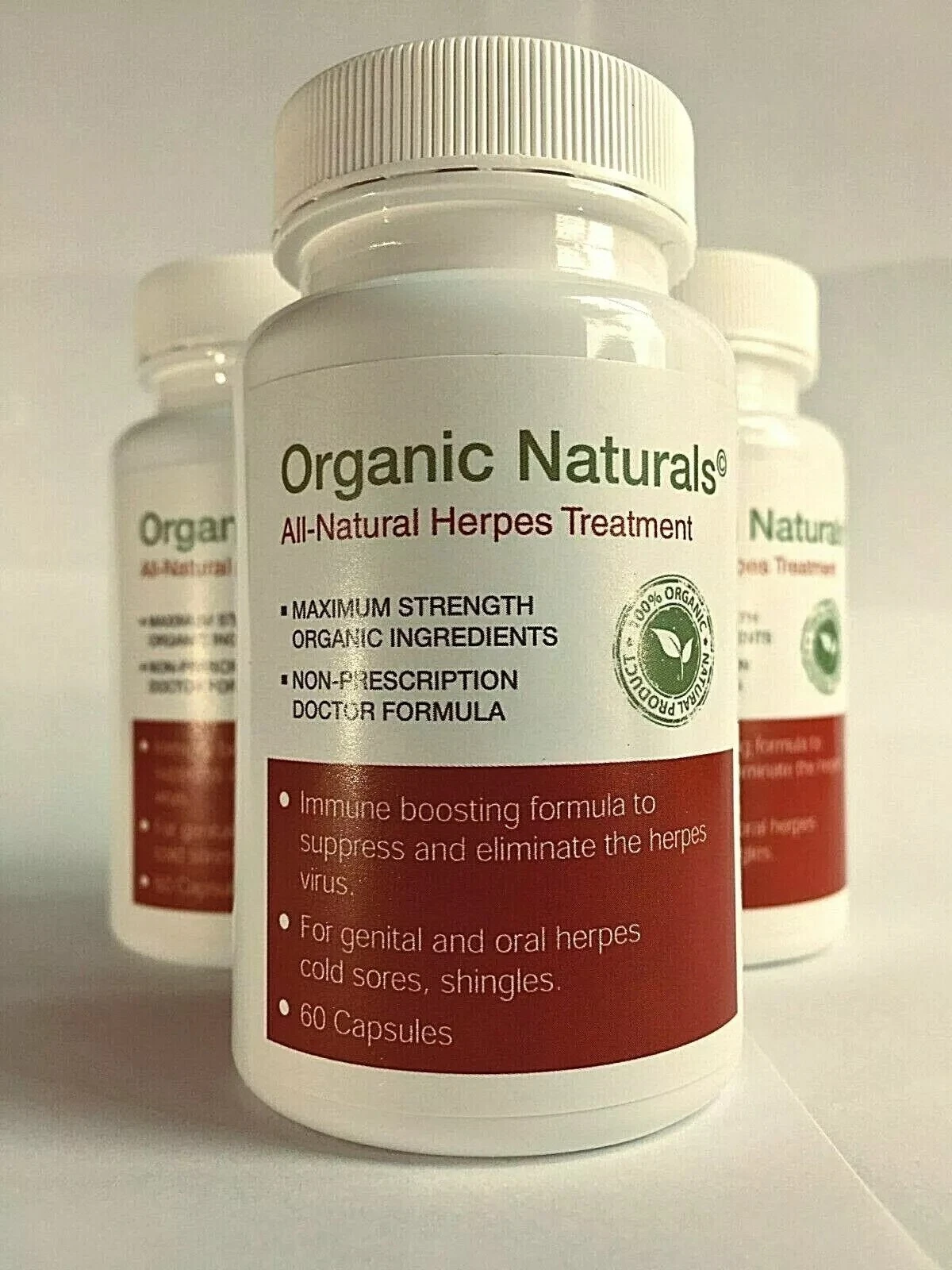 [296860800402] All-Natural Outbreak Treatment Supplement - by Organic Naturals - 60 Capsules