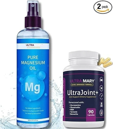 B-EXPERTS Magnesium Relief Combo Pure Magnesium Oil Spray 300ml & Lavender Body