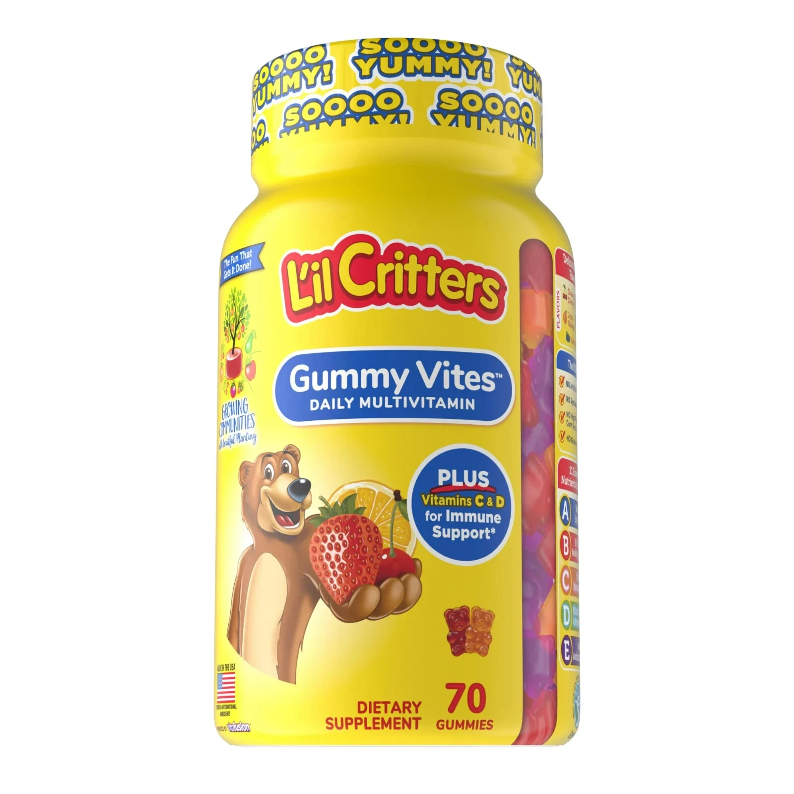 L’il Critters Gummy Vites Daily Gummy Multivitamin for Kids 70 count Gummies