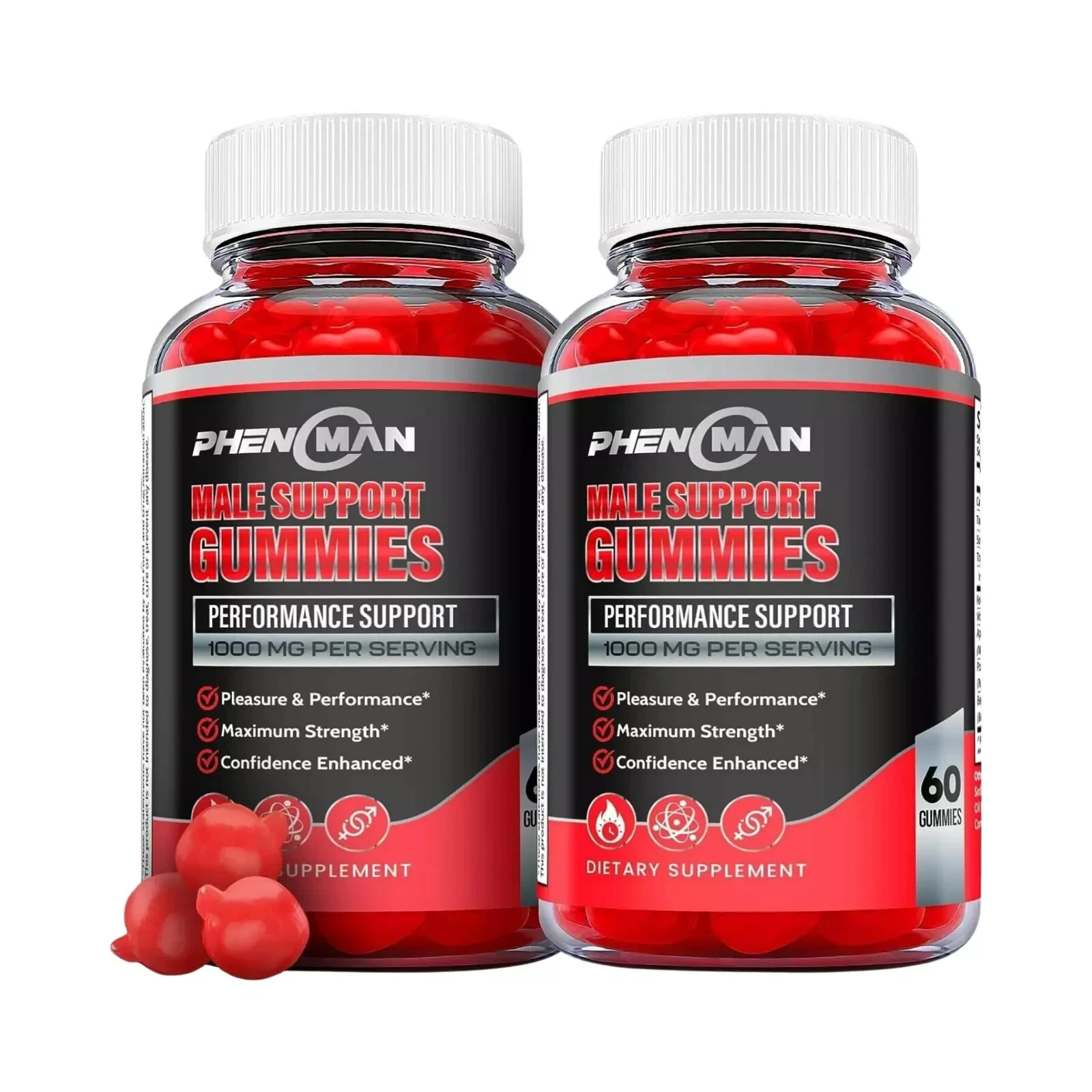 [146697135746] 2-Pack Phenoman Male Gummies - Phenoman Male Enhancement Support (120 Gummies)