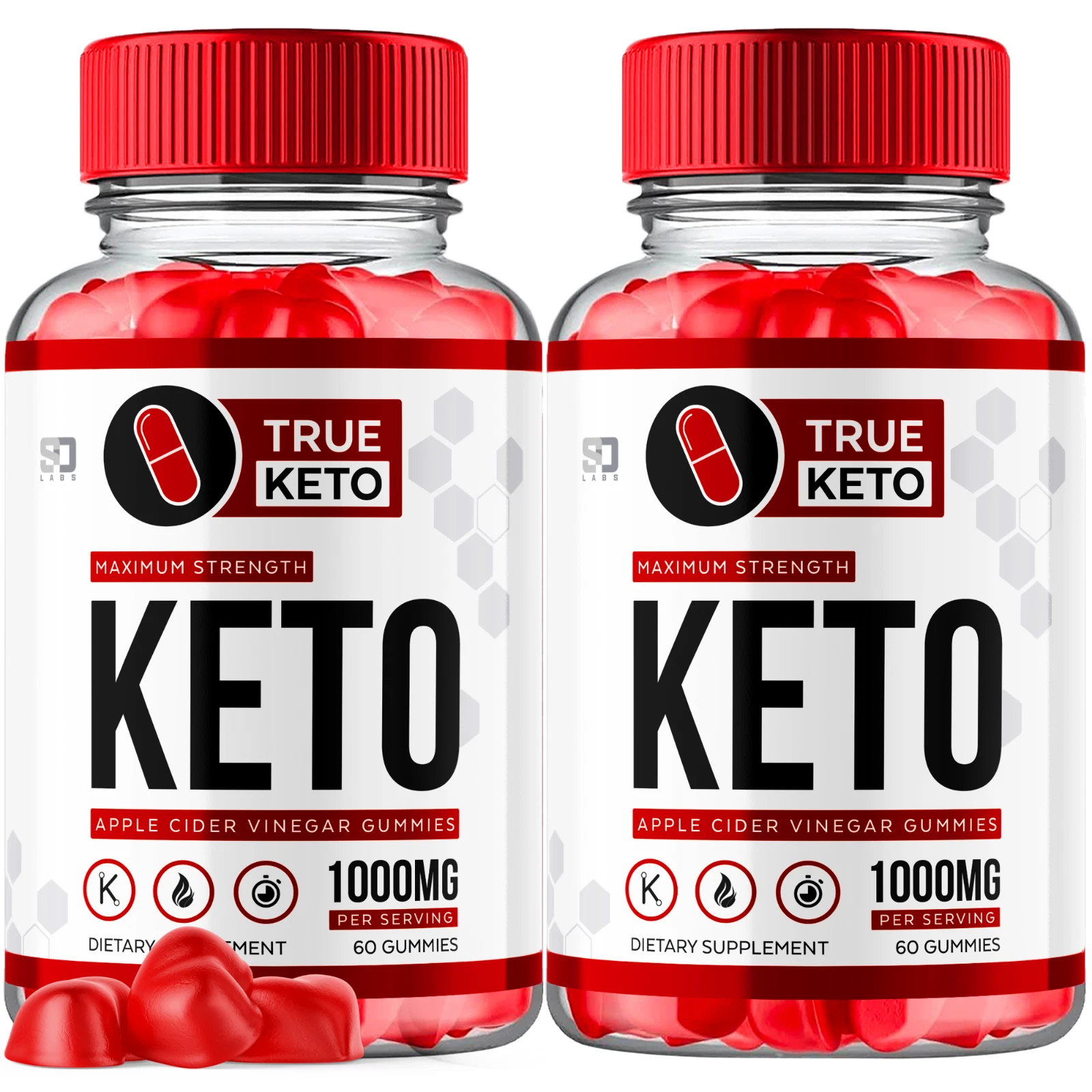 (2 Pack) True Keto Gummies, True Keto ACV Gummies Weight Loss (120 Gummies)