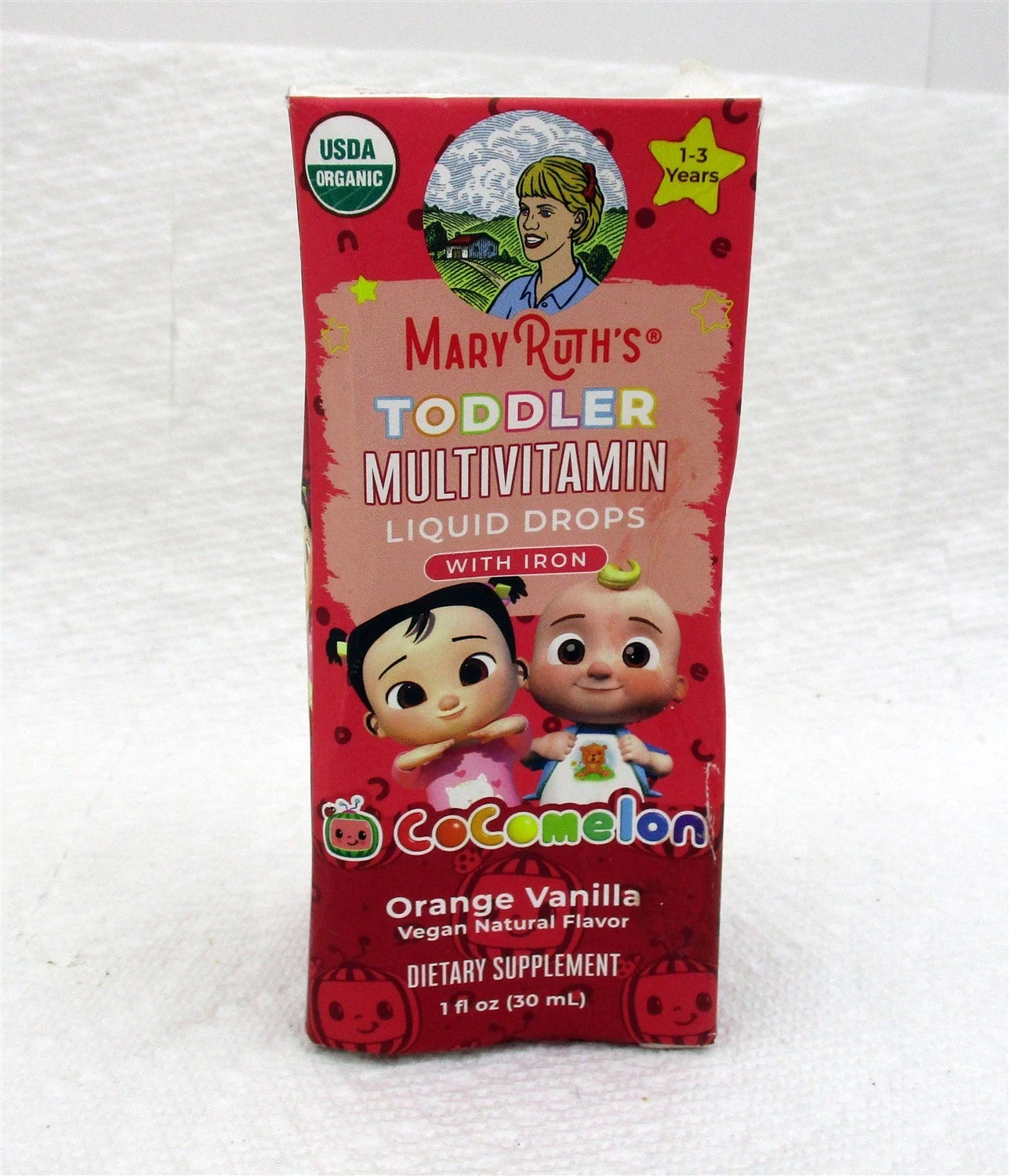 [356157967253] Toddler Multivitamin With Iron 1 Oz Liquid Drops Organic MaryRuth's Cocomelon