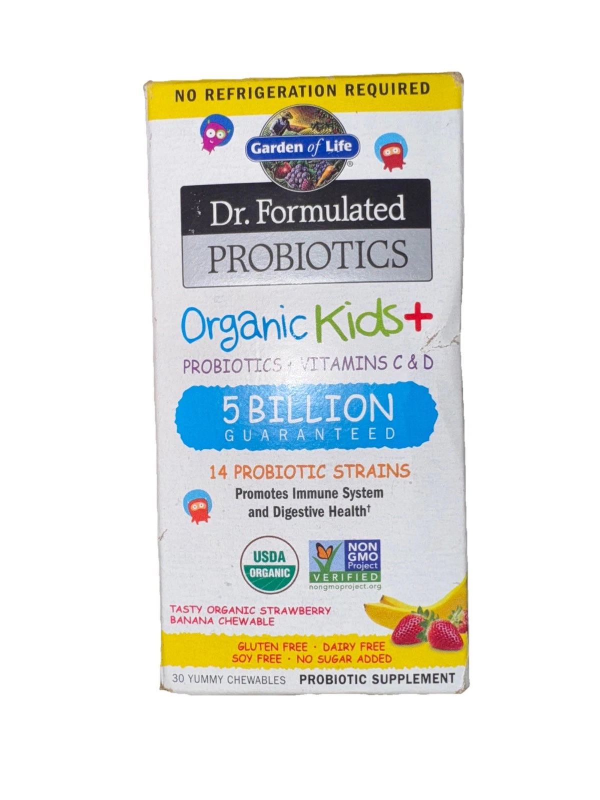 Garden of Life Dr. Formulated Probiotics Organic Kids+ - Strawberry Banana