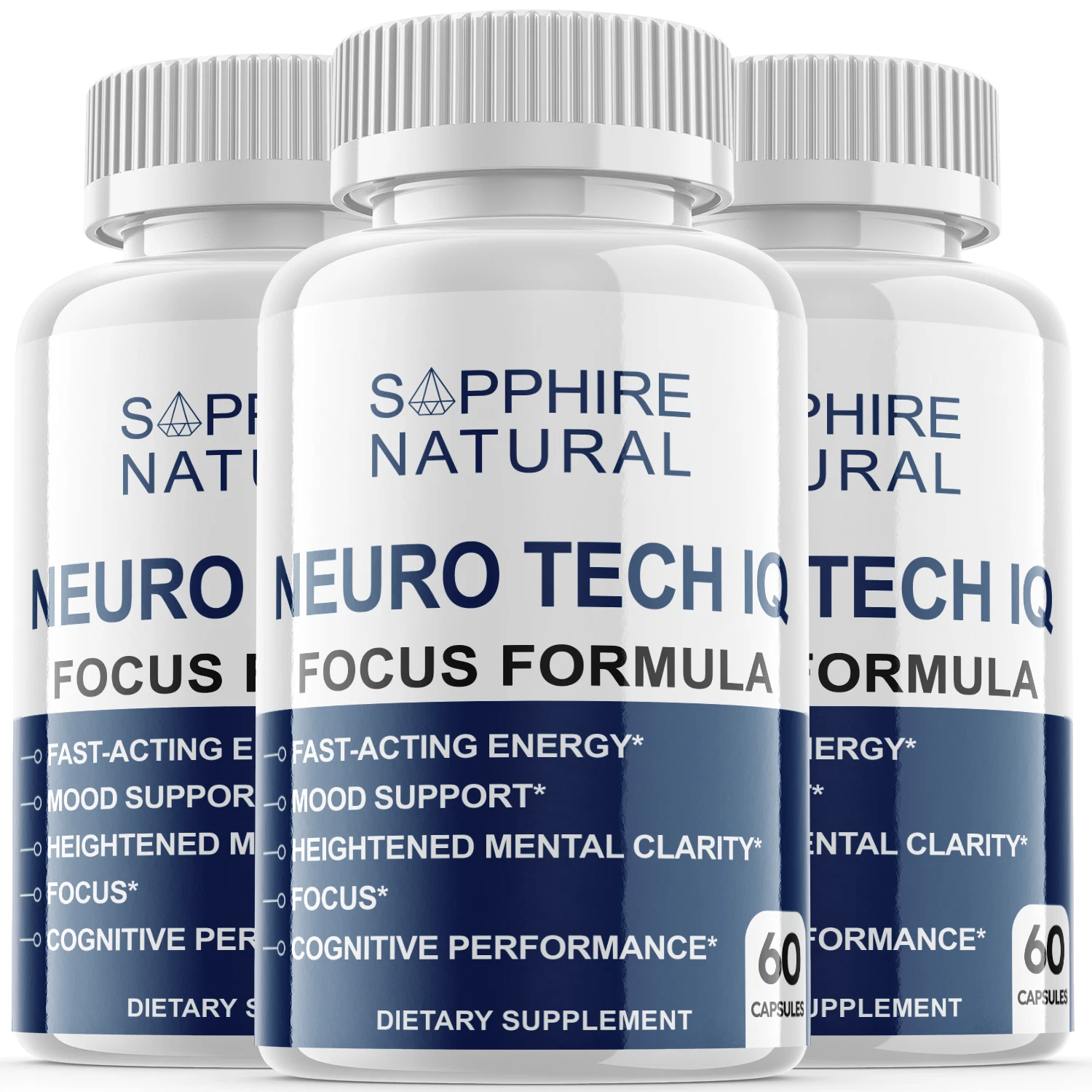 [285508220970] (3 Pack) Neuro Tech IQ Brain Supplement, Neuro Tech Focus Formula (180 Capsules)