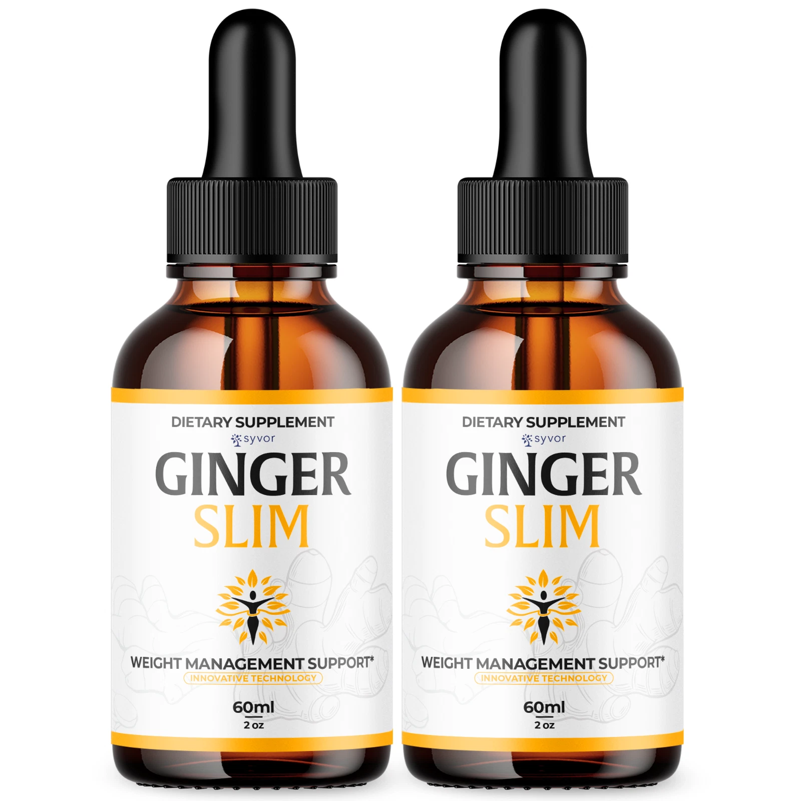 Ginger Slim Drops Advanced Formula Supplement All Natural Vitamin Tincture 60ML