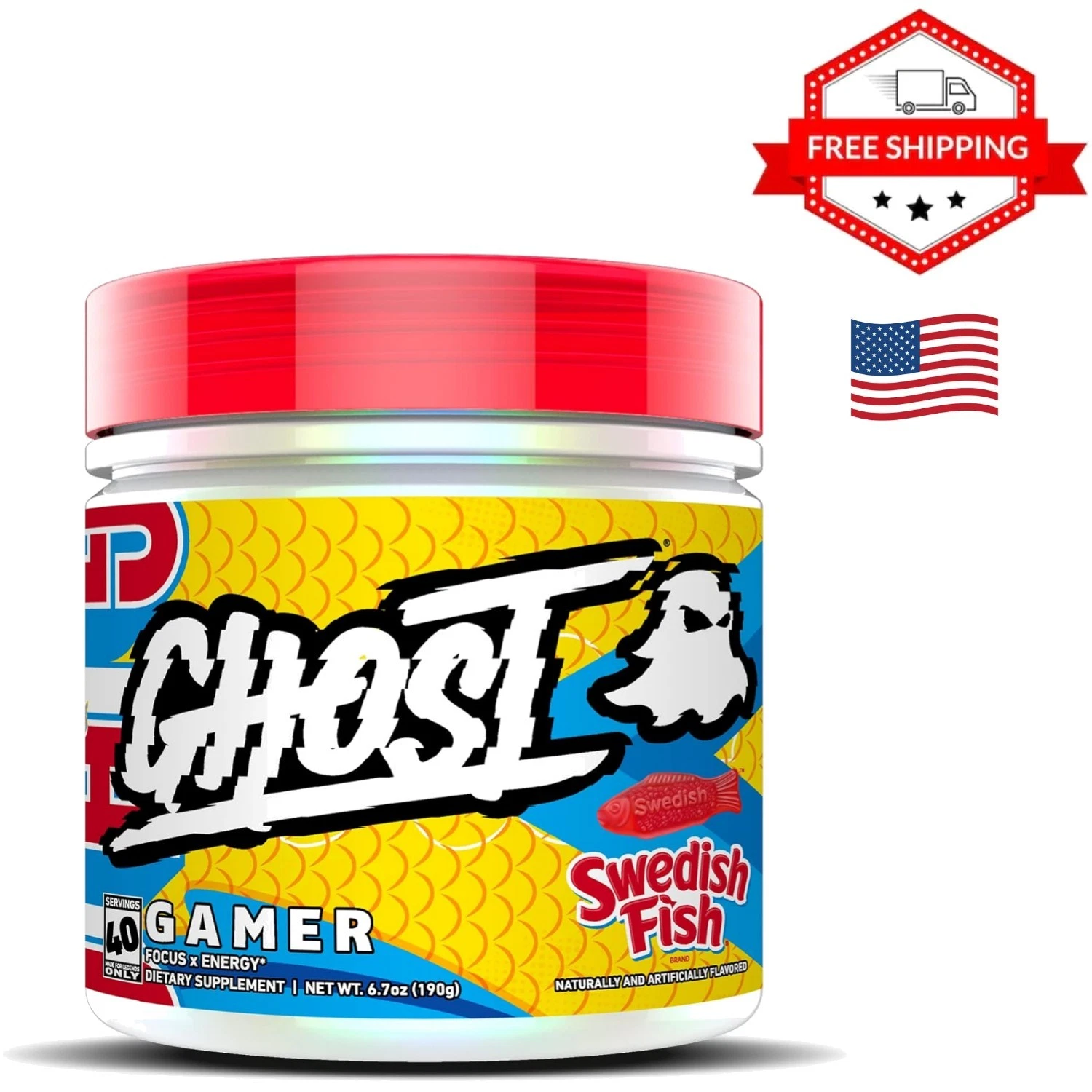 Gamer: Energy and Focus Support Formula - 40 Servings, Swedish Fish - Nootrop...