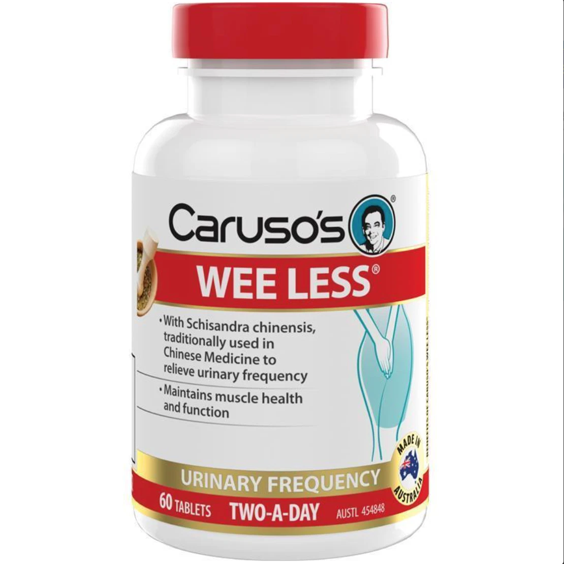 Free Delivery 2x Caruso's Wee Less | 60 Tablets