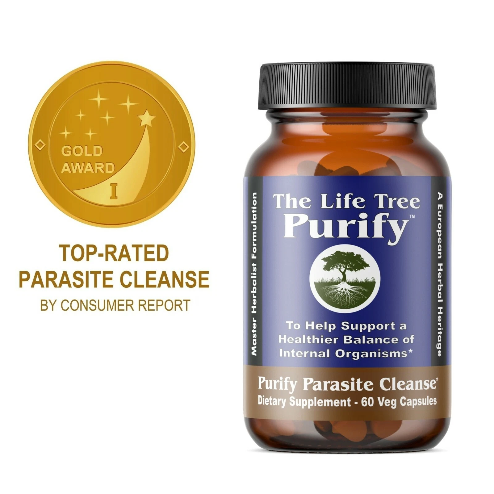 THE LIFE TREE PURIFY PARASITE CLEANSE-60 VEG. LIQUID CAPSULES
