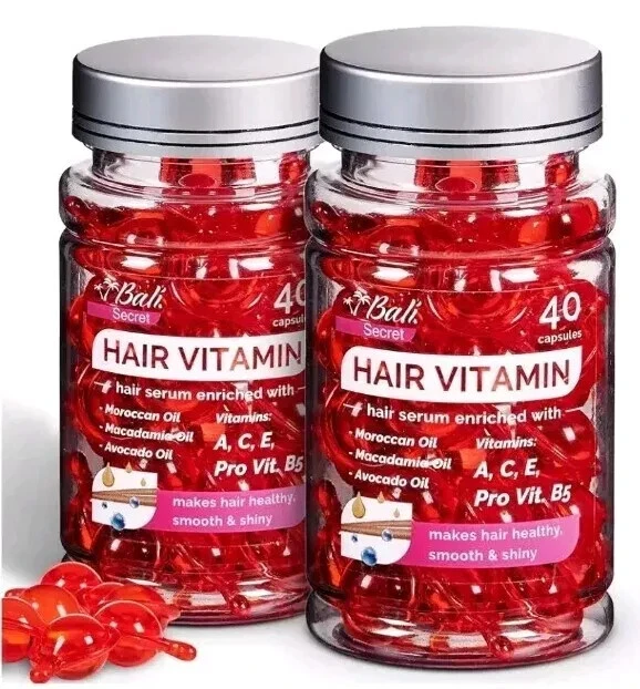 2x BALI SECRET HAIR VITAMIN TREATMENT SERUM Macadamia Avocado Oil 40ct×2 04/2027