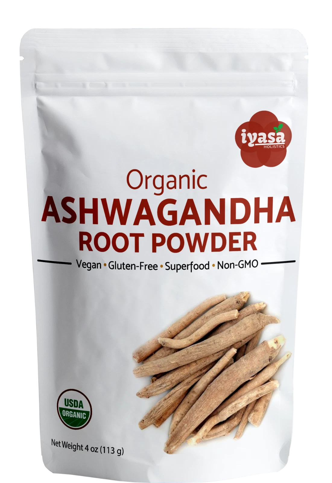 Ashwagandha Root Powder Organic, Withania Somnifera Stress Relief 4 8 16 oz FSH