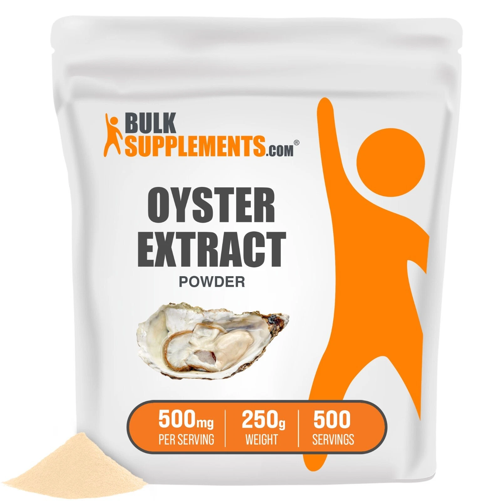 [204291197523] BulkSupplements Oyster Extract Powder 250g - 500 mg Per Serving
