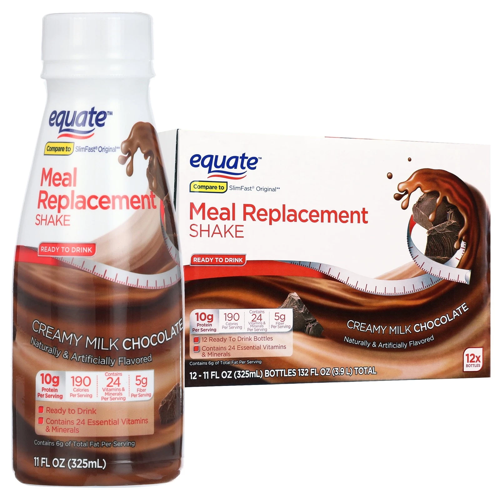 Meal Replacement Shake, Creamy Milk Chocolate, 11 fl oz, 12 Ct