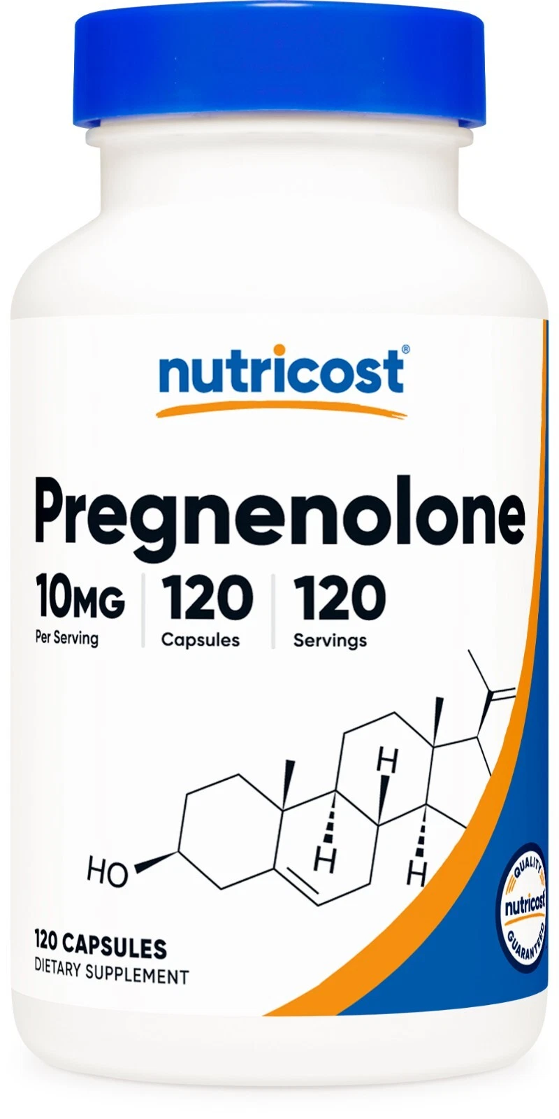 Nutricost Pregnenolone 10mg, 120 Capsules - Non-GMO, Gluten Free