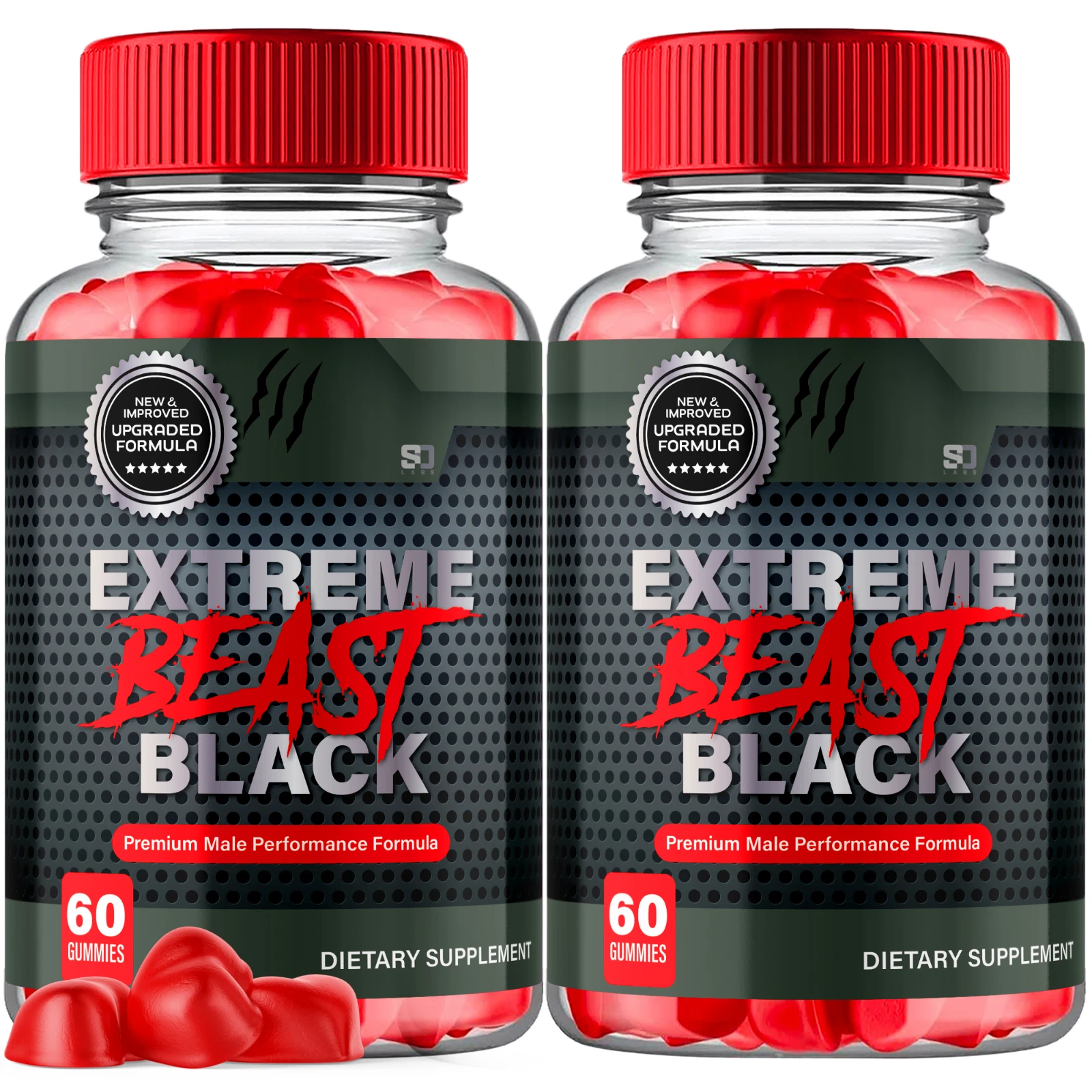 Extreme Beast Black Premium Male Performance Formula (2 Pack)
