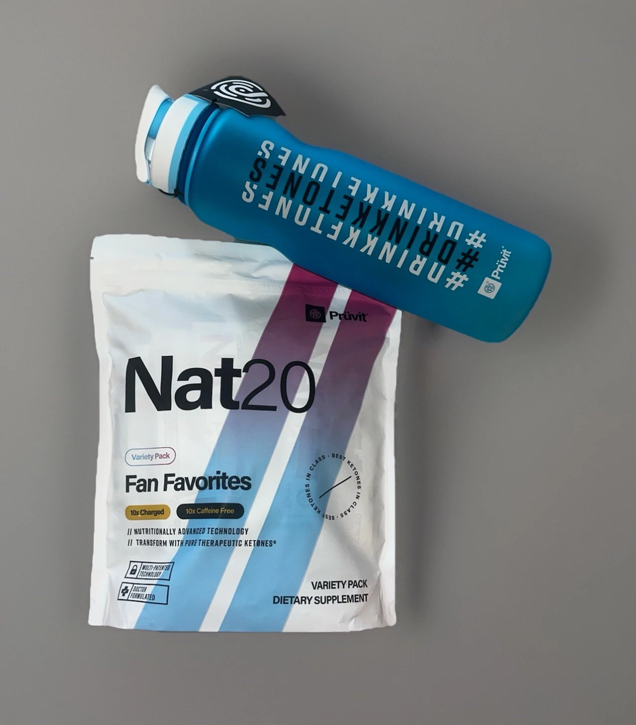 Pruvit Keto Ketones Variety.Charged/Caffeine Free. 20 pack EXP:02/26 FREE BOTTLE