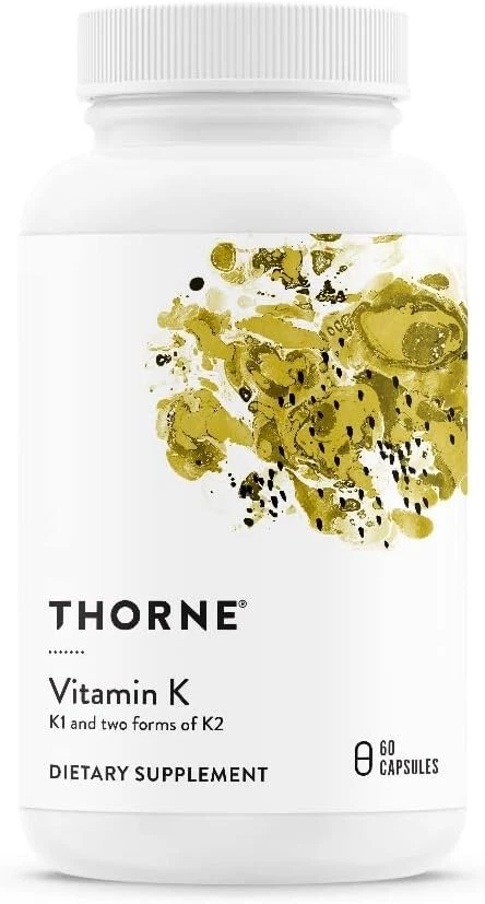 [405470130328] THORNE Vitamin K Vitamins Supports Strong Bones K1/K2 60 Capsules exp date 02/26