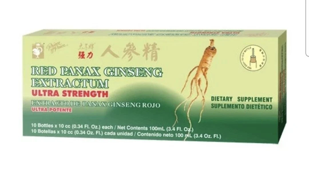 Prince Of Peace Red Panax Ginseng Extractum Ultra Strength 10 Vials 0.34 fl oz.