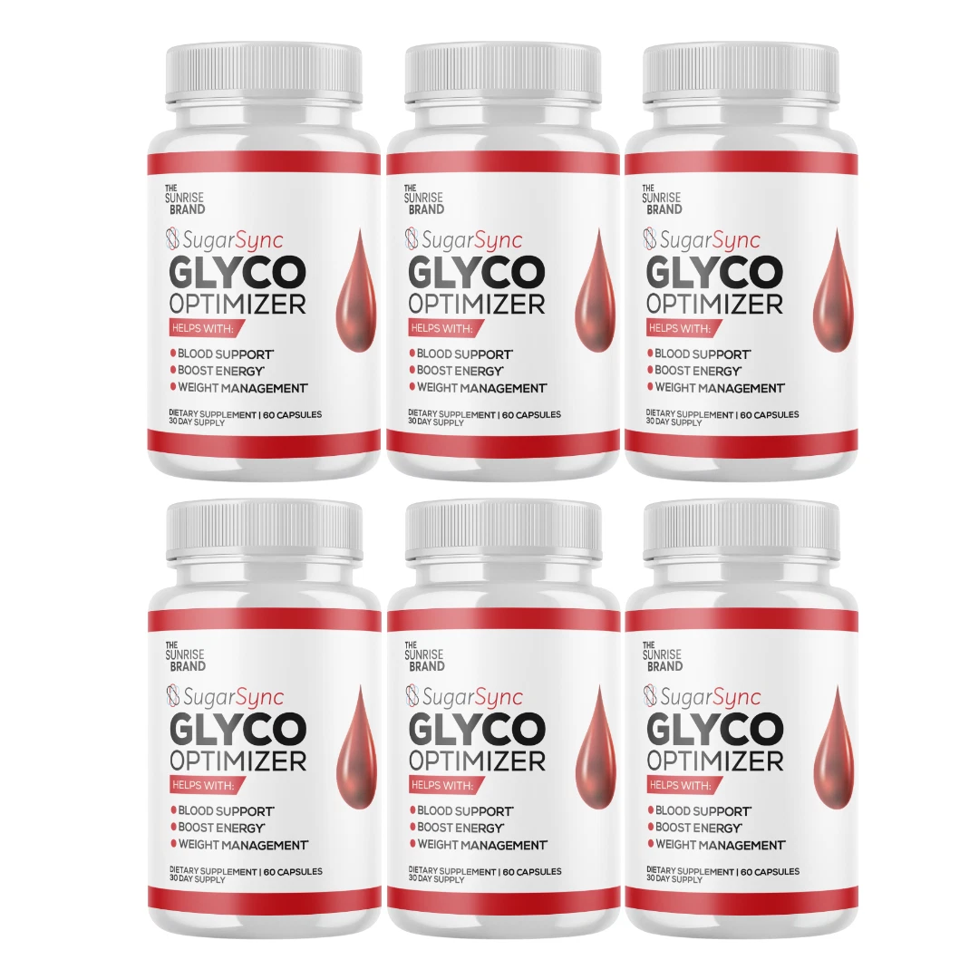 Sugar Sync Glyco Optimizer Blood Sugar Health Support Supplement - 6 Bottles