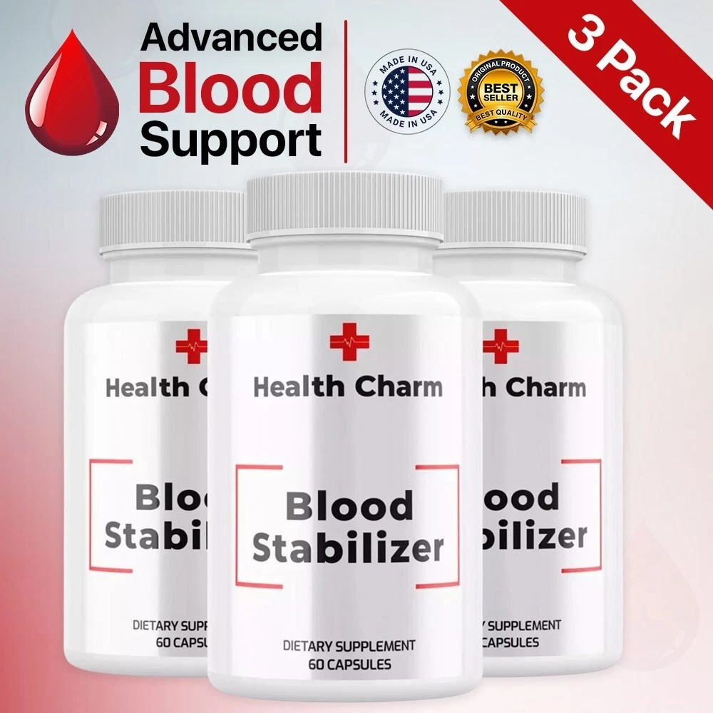 [187014152037] ( 3 Pack ) Health Charm Advanced Blood Support Natural Glyco Formula Supplement