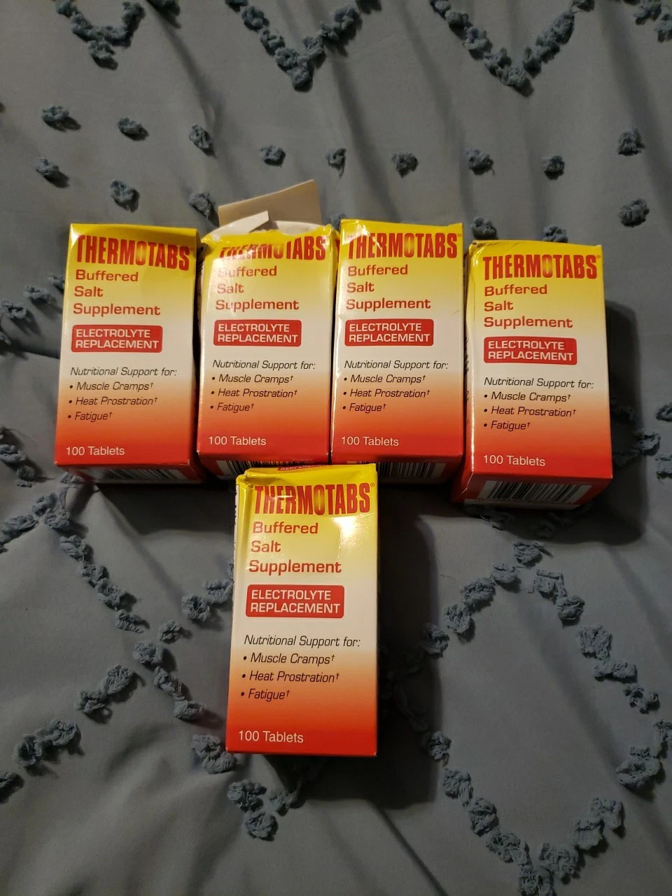 [116680624800] THERMOTABS Salt Supplement Buffered Tablets Nutritional Support 100 Ct Pack of 5