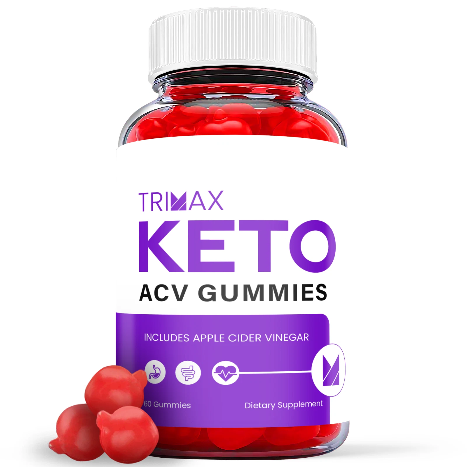 1 Pack - Trimax Keto ACV Gummies - Vegan, Weight Loss Supplement - 60 Gummies
